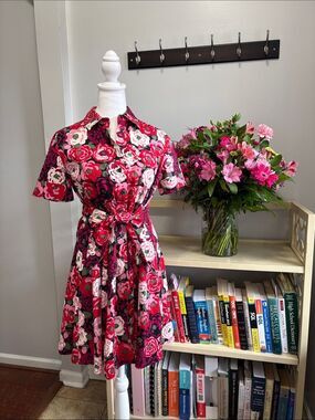 Kate Spade Rosette Bloom Tie Waist Dress